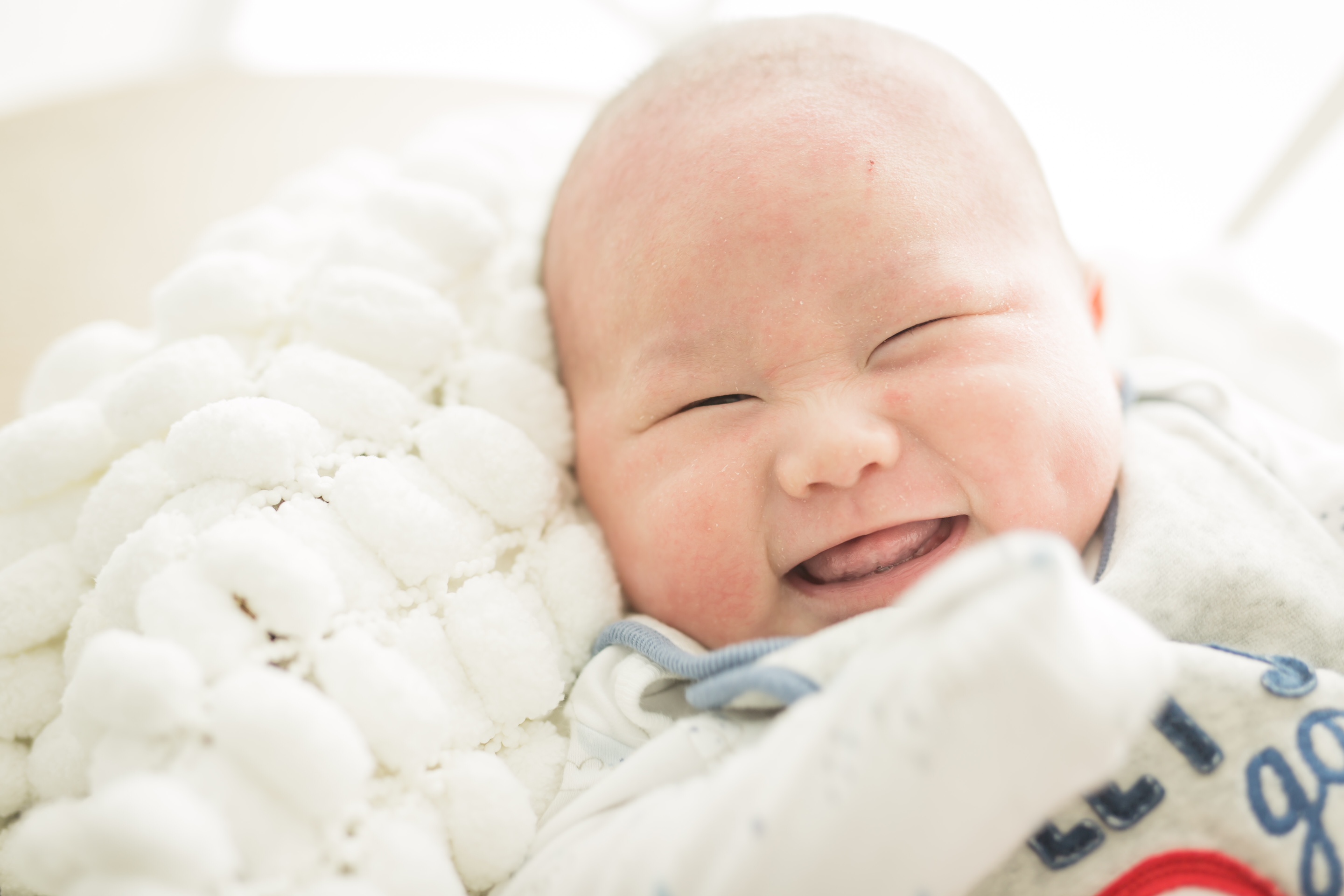 Newborn having skin to skin time with daddy.